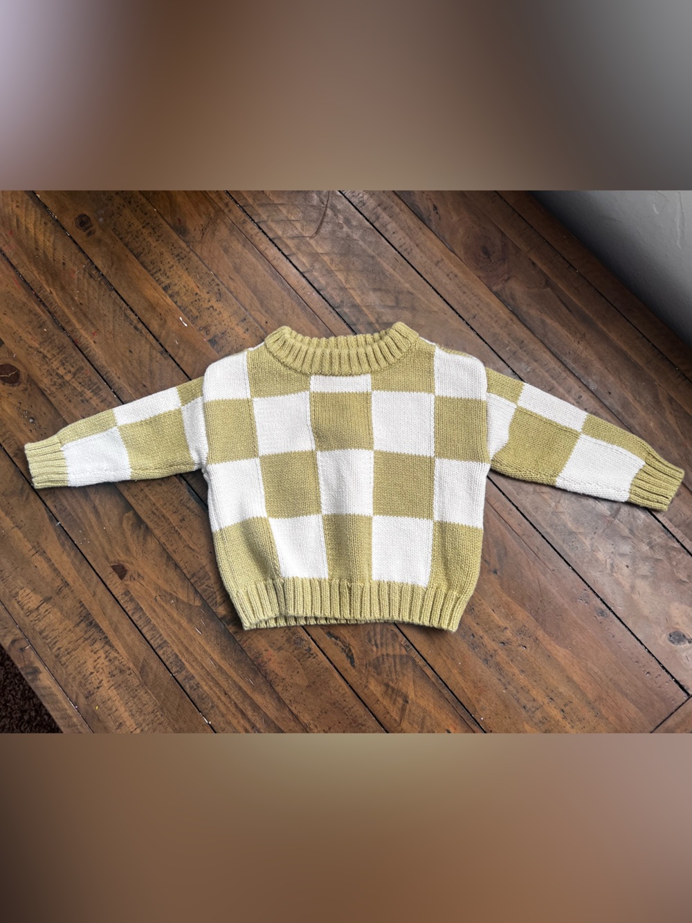 Little Co. Checkerboard Knit Sweater